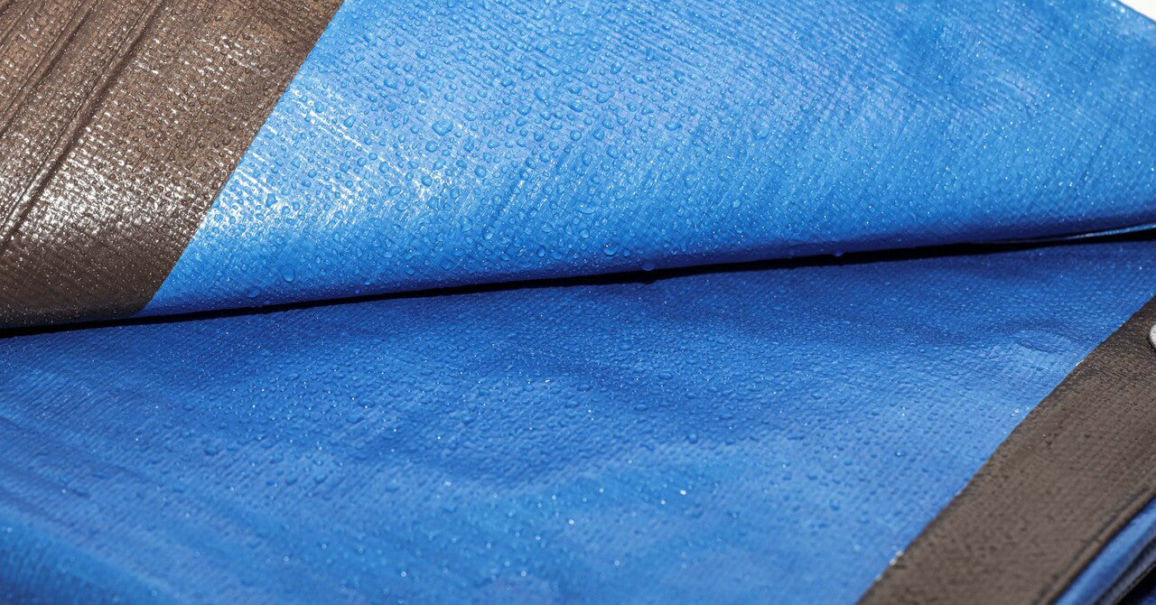 Heavy Duty Tarpaulin 185gsm – Brown Blue Waterproof Tarp for Professional and Outdoor Use with Reinforced Eyelets - Image 5