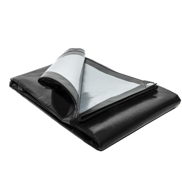 Heavy Duty Tarpaulin 270gsm – Black Silver 100% Waterproof & UV-Resistant Cover for Roofing, Boats, and Construction - Image 7