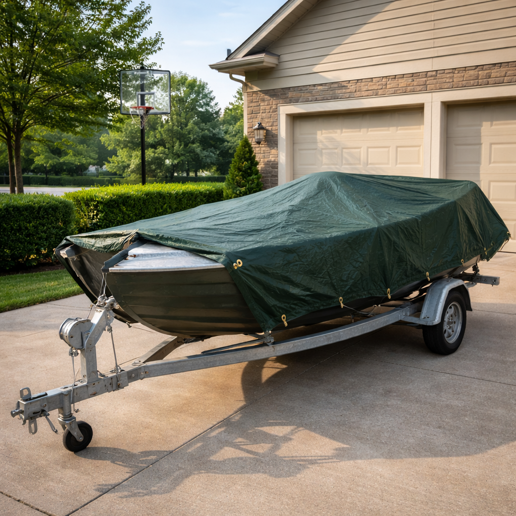 Heavy Duty Waterproof Tarpaulin Sheet 200gsm Green/Silver – UV-Resistant PE Cover with Reinforced Eyelets - Image 4