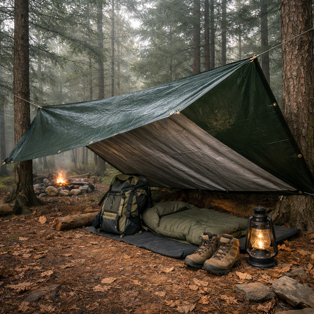 Heavy Duty Waterproof Tarpaulin Sheet 200gsm Green/Silver – UV-Resistant PE Cover with Reinforced Eyelets - Image 3