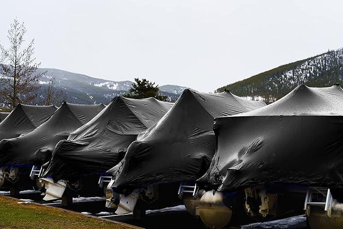 Heavy Duty Tarpaulin 270GSM - Extra Heavy Duty Waterproof Black & Gold Ground Sheet for Professional Use - Image 2