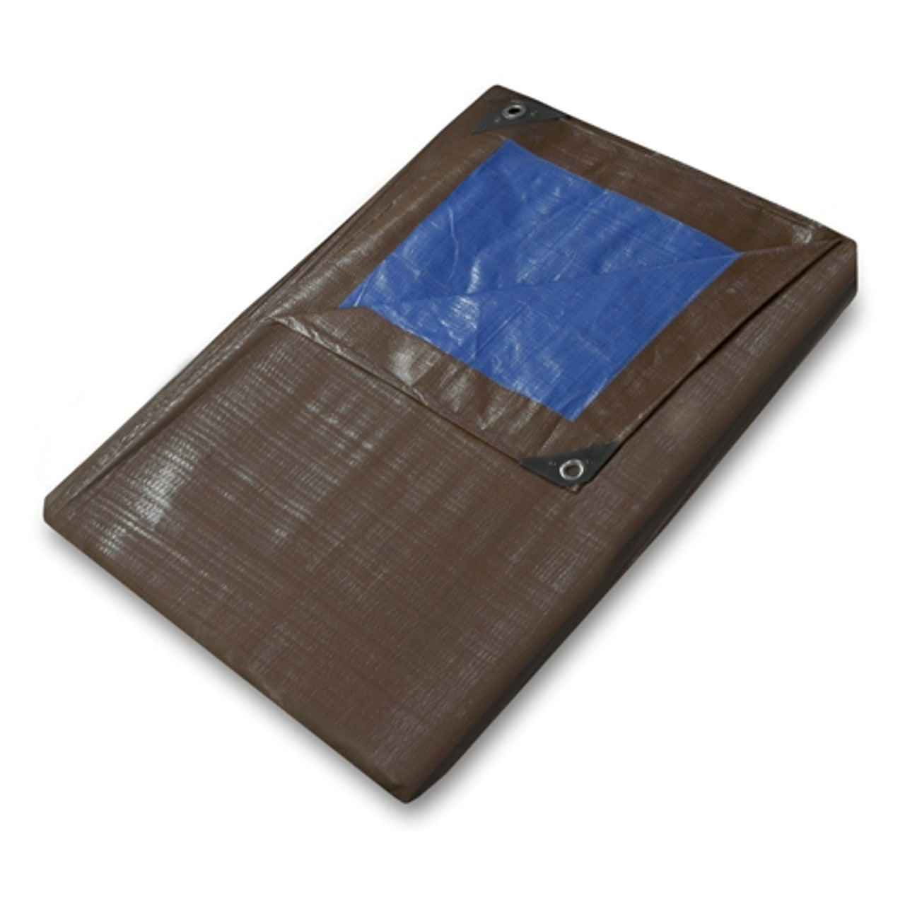 Heavy Duty Tarpaulin 185gsm – Brown Blue Waterproof Tarp for Professional and Outdoor Use with Reinforced Eyelets - Image 3